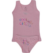 İki Yıldız Kız Çocuk Cool Baskılı Atlet Külot Takım 8623 BGL-ST03484