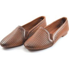 Beety B.101 Taba Soft Deri Kadın Babet Ayakkabı