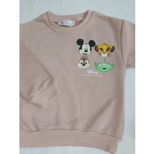 ESY Moda Kahverengi Disney Karakter Baskılı Erkek Çocuk Eşofman Takım