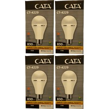 Cata CT-4229 9W 6400K (Beyaz Işık) E27 Duylu Şarjlı LED Ampul (4 Adet)