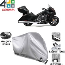 Autoes Victory Vision Tour Branda Motosiklet Brandası Arka Çanta Bağlantı ve Kilit Uyumlu