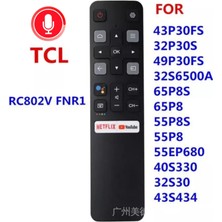 TCL Smart Tv RC802V Ses Komutlu Tv Kumanda