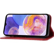 Seashell Digital Samsung Galaxy A52 4G/5G/A52S 5g Pu Deri Basılı Rhombus Desen Cep Telefon Kapak Standı Kayış-Kırmızı (Yurt Dışından)