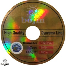 BOJİN DFT  Dyneema İp Misina 100m-0.30mm Yeşil 1/10