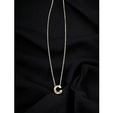 By Milo Jewellery 14AYAR Altın Harf Kolye C