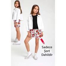 Miniğimin Cicileri Çiçek Desenli Çocuk Şort