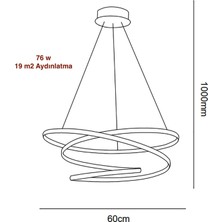 voxlamp lighting solutions Ledli Salto Sarkıt LED Avize