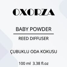 Oxorza Home Baby Powder - Bebek Pudrası Kare Bambu Çubuklu Oda Kokusu 100 ml