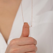 Hom Silver Jewelry 925 Ayar Gümüş Kişiye Özel Minimal Tasarımlı Kalpli Harf Kadın Kolye HSJ0103