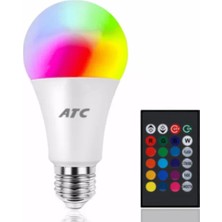 Atc Uzaktan Kumandalı 6500K 9W Rgb LED Ampul Beyaz Işık