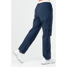 Speedlife Lacivert Regular Fit Düz Kargo Cep Düz Paça Kadın Eşofman Altı - SD0942