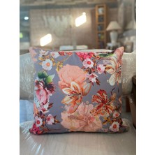 Dekoratif Lotus Çiçeği Kırlent Kılıfı