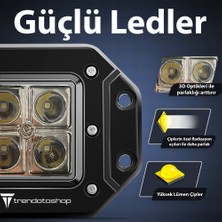 C9 Off Road 4 Ledli Gömme Beyaz 5'li Sis Lambası Uyumlu 12-24 Volt