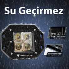 C9 Off Road 4 Ledli Gömme Beyaz 5'li Sis Lambası Uyumlu 12-24 Volt