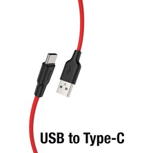 Hoco X21 Plus USB To Type-C 3A Silikon Hızlı Şarj ve Data Kablosu