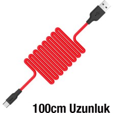 Hoco X21 USB To Type-C 3A Silikon Hızlı Şarj ve Data Kablosu