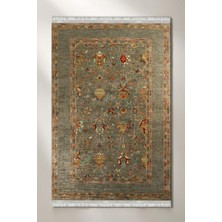 Roslyn Home Vintage Dekoratif Yıkanabilir Kaymaz Taban Kilim Kadife Kumaş Dot Taban Koridor Halısı