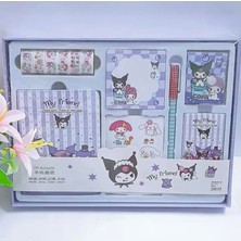 Piraye Gift Kuromi Diy  Anime Karikatür Sanrio Günlüğü Çizim Graffiti Not Defteri Çıkartmaları Kalem  Kırtasiy Set