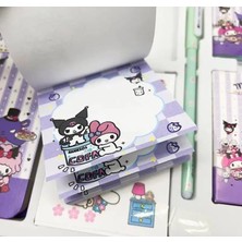 Piraye Gift Kuromi Diy  Anime Karikatür Sanrio Günlüğü Çizim Graffiti Not Defteri Çıkartmaları Kalem  Kırtasiy Set