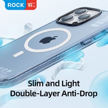 Rock Space Apple iPhone 15 Magsafe Antishock Mavi Kılıf