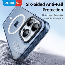 Rock Space Apple iPhone 15 Magsafe Antishock Mavi Kılıf