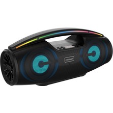 Fulltech USB / Tf Kart / Aux LED Işıklı 20W Bluetooth Hoparlör Siyah Fts8