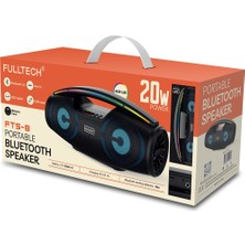 Fulltech USB / Tf Kart / Aux LED Işıklı 20W Bluetooth Hoparlör Siyah Fts8