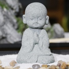 Toyra Dekorasyon Heykel Koleksiyonları Için Kumtaşı Buda Keşiş Heykeli Figürler Birlikte (Yurt Dışından)