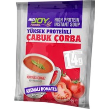 Bigjoy Sports Bigjoy Foods Yüksek Proteinli Çabuk Çorba Domates 12 ADET*36GR-14GR Protein