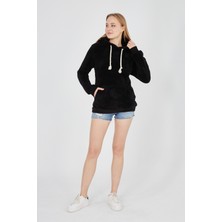 Grody Grody.t  Kapüşonlu Peluş Sweatshirt Hoody Siyah