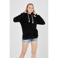 Grody Grody.t  Kapüşonlu Peluş Sweatshirt Hoody Siyah