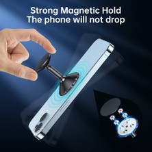 GongtuShop Gümüş-Klasik Stil Aufu Manyetik Telefon Tutucu Araba Standı Mıknatıs Cep Telefonu Braketi Araba Manyetik Tutucu Telefon Için iPhone 12 Pro Max Samsung (Yurt Dışından)