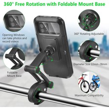 GongtuShop TIP-111 Stili Evrensel Su Geçirmez Bisiklet Telefon Tutucu Bisiklet Motosiklet Gidon Cep Telefonu Standı Montaj Su Geçirmez Cep Telefonu Braketi Kılıf (Yurt Dışından)