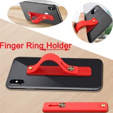 GongtuShop No.14 Tarzı Şeker Renk Parmak Yüzük Tutucu Silikon Telefon El Bandı Tutucu iPhone Bileklik Askı Itme Çekme Kavrama Standı Braketi (Yurt Dışından)