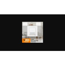 Viko Karre - Işıklı Etiketli Zil Anahtarı 24V (Çerçeveli-Kutulu) - Beyaz