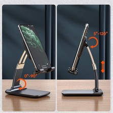 GongtuShop Beyaz-Shensuo Tarzı 2022 Metal Masaüstü Tablet Tutacağı Masa Hücresi Katlanabilir Uzatılabilir Destek Masası Cep Telefonu Tutacağı iPhone iPad Için Ayarlanabilir Stand (Yurt Dışından)