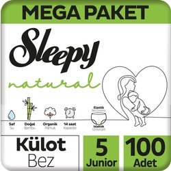Sleepy Natural Külot Bez 5 Numara Junior Mega Fırsat Paketi 100 Adet
