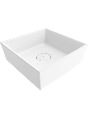 Bocchi Vessel Tezgah Üstü Lavabo 38X38 cm Beyaz 1173-061-0125