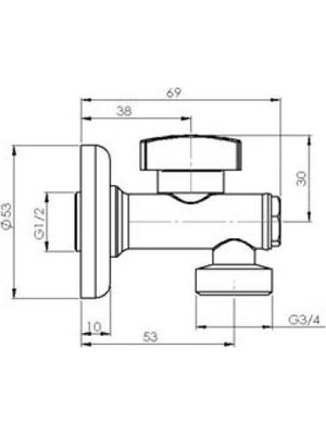 Bocchi 6170-0002 Filtreli Çamaşır Musluğu 3/4