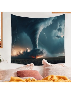 Greendecor Hortum Kasırga Tornado Storm Rüzgar Duvar Örtüsü Duvar Sanatı Duvar Dekorasyonu