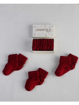 Karamila 3'lü Set Bebek Bambu Çorap -Baby Bamboo Socks - Yenidoğan Çorap