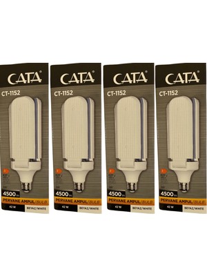 Cata CT-1152 42W 6400K (Beyaz Işık) E27 Duylu LED Pervane Ampul (4 Adet)