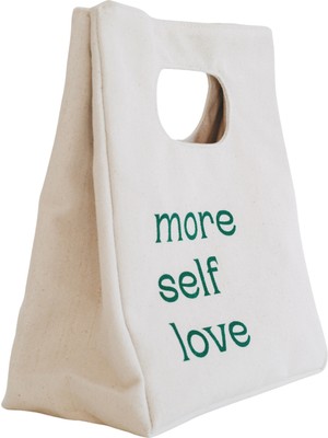 Milky Way Design % 100 Pamuk Mini Kanvas " More Self Love " Bez Çanta / Tote Bag