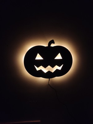 LED Tablo Bal Kabağı Halloween Işıklı Tablo