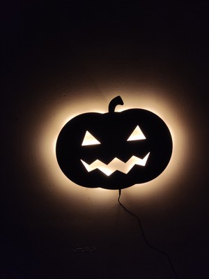 LED Tablo Bal Kabağı Halloween Işıklı Tablo