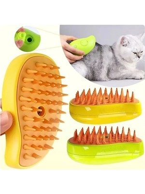 Buse Shopier Şarjlı Su Hazneli Kedi Köpek Yıkama Fırçası Tarağı Buharlı Kedi Tüyü Toplama Tarağı