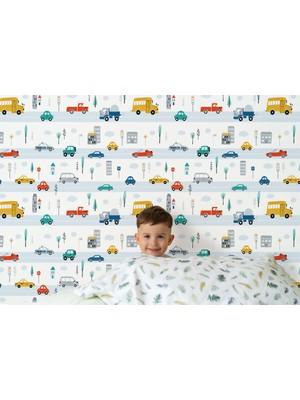 Harita Sepeti Erkek Çocuk Odası Duvar Kağıdı-5525