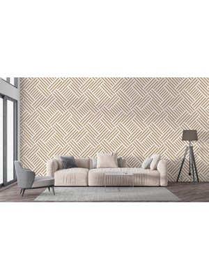 Harita Sepeti Pastel Renkli Geometrik Desenli Duvar KAĞIDI-5780