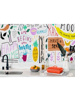 Harita Sepeti Mutfak ve Restoran Modern Duvar KAĞIDI-5518