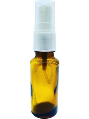 Şişe Dükkanı 20 ml Cam Amber Şişe Sprey Başlıklı 10 Adet